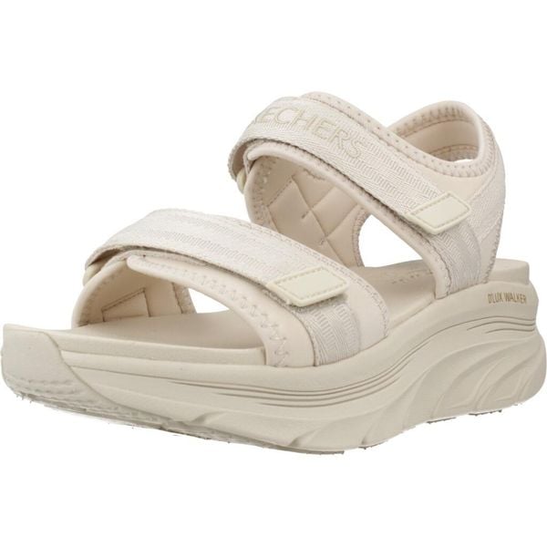 Sandały SKECHERS DLUX WALKER ADORE Beżowy. Brązowe sandały damskie Skechers, bez wzorów, z materiału, bez obcasa, bez zapięcia. Za 255.99 zł.