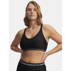Biustonosz sportowy Under Armour Crossback Low Bra. Czarne obuwie sportowe damskie Under Armour, bez wzorów, na fitness i siłownię. Za 104.99 zł.