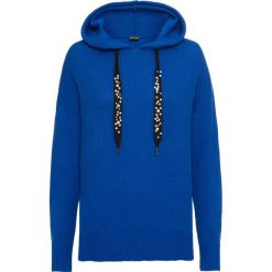 Sweter z kapturem bonprix niebieski. Niebieskie swetry damskie bonprix, z kapturem. Za 49.99 zł.