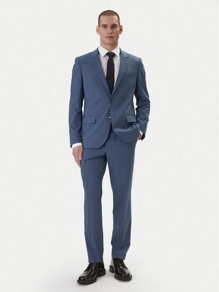 HUGO Garnitur Henry/Getlin232X 50547345 Niebieski Slim Fit. Niebieskie garnitury męskie Hugo, bez wzorów, z syntetyku. Za 1,317.99 zł.