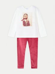 Mayoral Komplet bluzka i legginsy 4705 Czerwony Regular Fit. Czerwone bluzki dla dziewczynek Mayoral, bez wzorów, z bawełny, bez kołnierzyka, bez ramiączek. Za 99.99 zł.