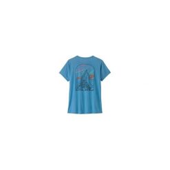 Koszulka turystyczna damska Capilene Cool Daily Shirt Cloud Crag Women. Niebieskie koszulki sportowe damskie Patagonia, bez wzorów, sportowe, bez kołnierzyka. Za 239.99 zł.