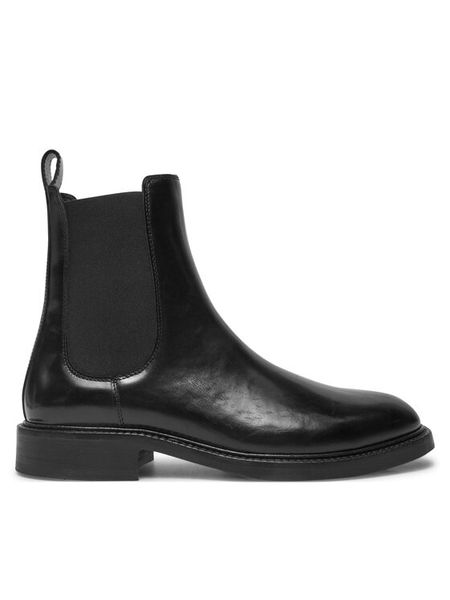 ALOHAS Sztyblety Lanz S100401 Czarny. Czarne botki damskie ALOHAS, ze skóry, bez obcasa, na płaskiej podeszwie, bez zapięcia. Za 899.99 zł.