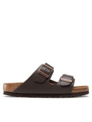 Birkenstock Klapki Arizona Bs 0051103 Brązowy. Brązowe klapki damskie Birkenstock, bez wzorów, ze skóry, bez obcasa. Za 499.99 zł.