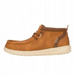 HeyDude Męskie Mokasyny Wally Grip Classic. Brązowe mokasyny męskie Hey dude, z materiału. Za 289.00 zł.