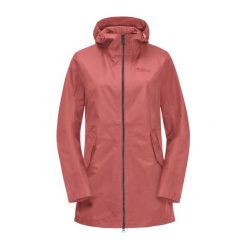 Kurtka przeciwdeszczowa damska Jack Wolfskin Dakar Parka. Czerwone kurtki damskie Jack Wolfskin, s, bez wzorów, bez kaptura. Za 429.99 zł.