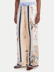 Liu Jo Spodnie materiałowe WA6358 T2555 Beżowy Relaxed Fit. Brązowe spodnie materiałowe damskie Liu Jo, bez wzorów, z materiału. Za 689.99 zł.