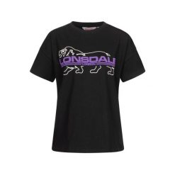 Damska koszulka z nadrukiem Lonsdale Cullaloe. Czarne t-shirty damskie Lonsdale, xl, bez wzorów, z bawełny, bez kołnierzyka. Za 162.55 zł.