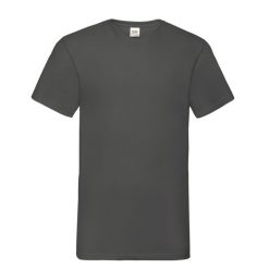 Męska Koszulka Z Dekoltem Valueweight. Szare koszulki sportowe męskie Fruit of the Loom, m, bez wzorów, bez kołnierzyka, bez ramiączek, trekkingowe. Za 33.99 zł.