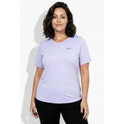 Damskie Bluzka funkcyjna nadruk na plecach klasyczny krój okrągły dekolt. T-shirty damskie Ulla Popken, plus size, bez wzorów, z elastanu, klasyczne, bez kołnierzyka. Za 199.99 zł.