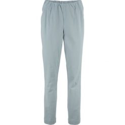 Spodnie ze stretchem, bez zamka w talii STRAIGHT bonprix srebrnoszary. Spodnie materiałowe damskie marki bonprix. Za 54.99 zł.