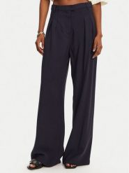 Patrizia Pepe Spodnie materiałowe 2P1670/A573-C789 Granatowy Regular Fit. Niebieskie spodnie materiałowe damskie Patrizia Pepe, bez wzorów, z materiału. Za 669.99 zł.