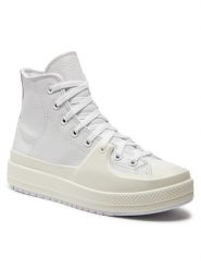 Converse Trampki Chuck Taylor All Star Construct Leather A02116C Biały. Białe trampki męskie Converse, bez wzorów, ze skóry, retro, bez zapięcia. Za 519.99 zł.