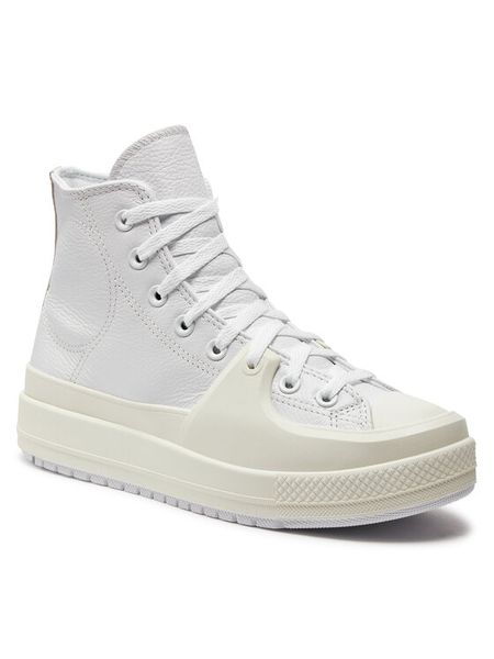 Converse Trampki Chuck Taylor All Star Construct Leather A02116C Biały. Białe trampki męskie Converse, bez wzorów, ze skóry, retro, bez zapięcia. Za 519.99 zł.