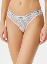 Calvin Klein Underwear Stringi 000QD5043E Écru. Stringi damskie Calvin Klein Underwear, l, bez wzorów, z bawełny. Za 49.99 zł.
