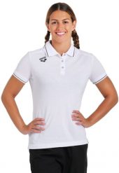 ARENA KOSZULKA WOMEN'S TEAM POLOSHIRT SOLID COTTON WHITE 004893/100 L. Białe t-shirty damskie Arena, l, bez wzorów, bez kołnierzyka. Za 166.59 zł.