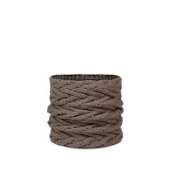 Opaska BUFF KNITTED & FLEECE NECKWARMER CARYN COBBLESTONE. Brązowe szaliki i chusty damskie Buff, na zimę, bez wzorów, sportowe. W wyprzedaży za 125.93 zł.