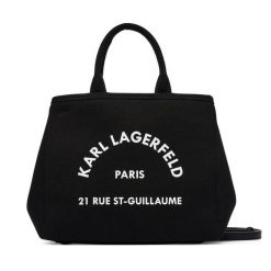 Torebka KARL LAGERFELD. Czarne torebki do ręki damskie KARL LAGERFELD, bez wzorów, bez dodatków. Za 429.99 zł.