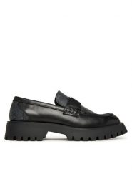 Guess Loafersy FMFZIA LEL14 Czarny. Czarne mokasyny męskie Guess, ze skóry. Za 539.99 zł.