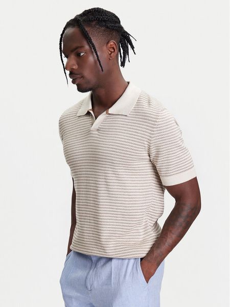 United Colors Of Benetton Polo 1094K301J Beżowy Regular Fit. Brązowe koszulki polo męskie United Colors Of Benetton, m, bez wzorów, z bawełny, bez ramiączek. Za 179.99 zł.