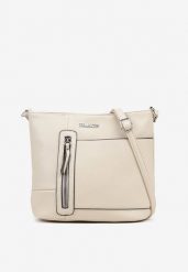 Beżowa Torebka na Ramię z Ozdobnym Suwakiem Dolurea. Brązowe torby na ramię damskie Born2be, bez wzorów, eleganckie, bez dodatków. Za 59.99 zł.