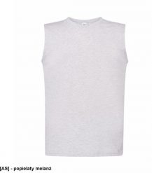 JHK - T-shirt męski bez rękawów popielaty melanż S. Szare t-shirty męskie JHK, m, bez wzorów, bez kołnierzyka. Za 17.69 zł.
