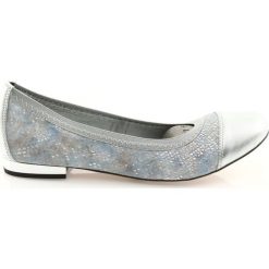 Balerinki damskie gumka Gamis 1402 silver. Niebieskie baleriny damskie GAMIS, bez wzorów, ze skóry, bez obcasa, na obcasie. W wyprzedaży za 239.00 zł.