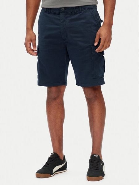 Pepe Jeans Szorty materiałowe Seasonal PM801179 Granatowy Regular Fit. Niebieskie szorty męskie Pepe Jeans, m, bez wzorów, z bawełny. Za 319.99 zł.