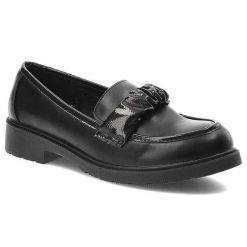Czarne Półbuty S. Barski Eleganckie Buty. Czarne półbuty damskie S.BARSKI, na wiosnę, z aplikacjami, ze skóry ekologicznej, eleganckie, bez obcasa, bez zapięcia. Za 159.00 zł.