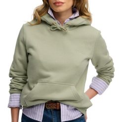Bluza damska z kapturem Superdry Essential Logo Emb Hb. Zielone bluzy damskie Superdry., xs, bez wzorów, z bawełny, z kapturem. Za 279.65 zł.