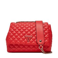 Torebka Guess. Czerwone torebki do ręki damskie Guess, z aplikacjami, wizytowe, bez dodatków. Za 329.99 zł.