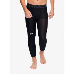 Legginsy treningowe męskie Under Armour HeatGear 3/4 Leggings. Czarne legginsy sportowe męskie Under Armour, m, bez wzorów, do biegania. Za 144.99 zł.