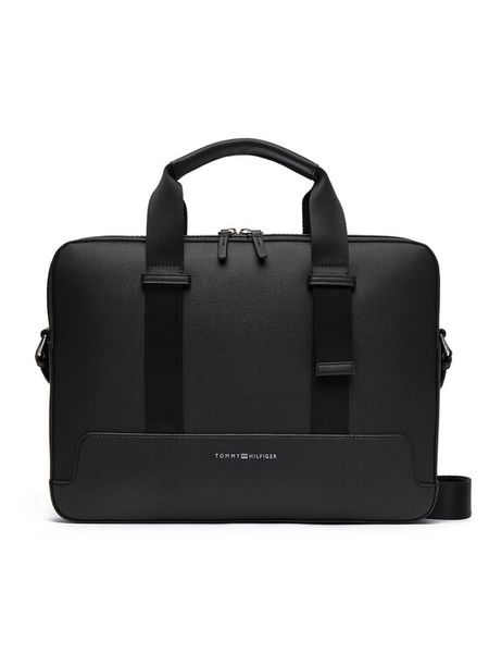 Tommy Hilfiger Torba na laptopa Th Modern Computer Bag AM0AM13637 Czarny. Czarne torby na laptopa męskie Tommy Hilfiger, bez wzorów, ze skóry. Za 409.99 zł.