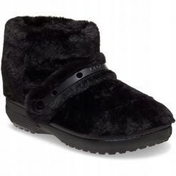 Crocs Damskie Botki Ocieplane Lekkie Classic Unfurgettable Boot 39-40. Czarne botki damskie Crocs, na zimę, z materiału, biznesowe, bez obcasa, bez zapięcia. Za 279.00 zł.