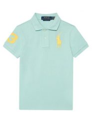Polo Ralph Lauren Polo 323703635509 Turkusowy Regular Fit. Niebieskie t-shirty dla chłopców Polo Ralph Lauren, bez wzorów, z bawełny, bez ramiączek. Za 419.99 zł.