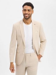 Finshley & Harding London Męska kurtka modułowa Mężczyźni Slim Fit beżowy w paski, 56. Brązowe kurtki męskie Finshley & Harding London, m, bez wzorów, eleganckie, bez kaptura. Za 799.95 zł.