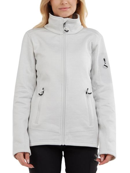 Sweter polarowy damski Fundango Antila Fleece. Białe swetry damskie Fundango, xs, bez wzorów, z materiału, sportowe, bez kołnierzyka, bez ramiączek, długie, bez kaptura. Za 179.00 zł.
