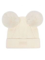 Guess Czapka J6BZ42 Z1507 Kremowy. Białe czapki dla dzieci Guess, z aplikacjami, z wiskozy. Za 134.99 zł.