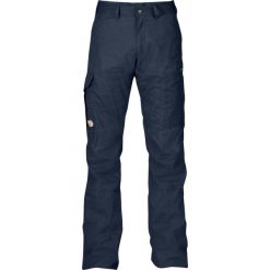 Spodnie turystyczne męskie Fjallraven Karl Pro Trousers. Niebieskie spodnie sportowe męskie Fjällräven, l, bez wzorów, trekkingowe. Za 714.00 zł.