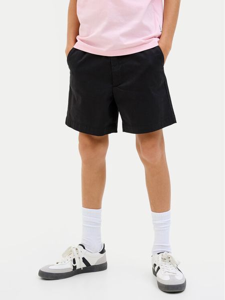 Jack & Jones Junior Szorty materiałowe Jaiden 12275013 Czarny Loose Fit. Czarne szorty dla chłopców Jack & Jones Junior, bez wzorów, z bawełny. Za 79.99 zł.