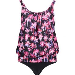Koszulka tankini w kolorze czarno-różowym. Bikini damskie marki Lascana Young Beachwear. W wyprzedaży za 131.95 zł.