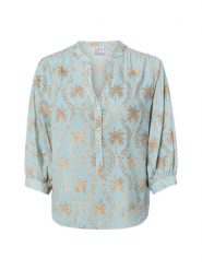 Emily van den Bergh Bluzka damska tunika Kobiety Bawełna niebieski, 36. Niebieskie bluzki damskie Emily van den Bergh, bez wzorów, z bawełny, eleganckie, bez kołnierzyka, bez ramiączek. Za 499.95 zł.