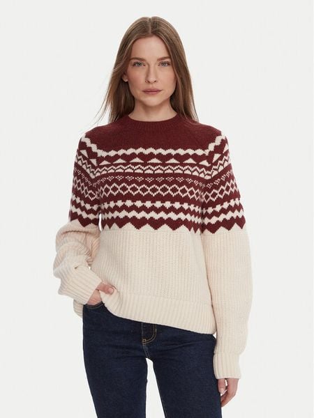 Barbour Sweter LKN1684MI11 Écru Regular Fit. Swetry damskie Barbour, bez wzorów, z wełny, bez kołnierzyka, bez ramiączek, bez kaptura. Za 339.99 zł.