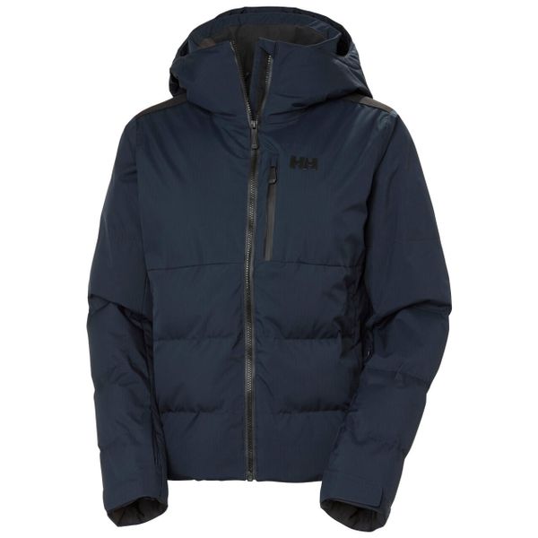 Kurtka puchowa damska Helly Hansen Jell Race. Niebieskie kurtki damskie Helly Hansen, bez wzorów, z puchu, z kapturem, narciarskie. W wyprzedaży za 1,113.00 zł.