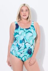 Damskie Strój kąpielowy liście bez miękkich miseczek. Kostiumy jednoczęściowe damskie Ulla Popken, plus size, bez wzorów, z elastanu, sportowe, plus size, do pływania. Za 199.99 zł.