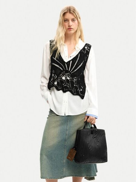 Desigual Plecak 26SAKP42 Czarny. Czarne plecaki damskie Desigual, bez wzorów, ze skóry. Za 249.99 zł.