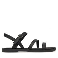 Sandały Toms. Czarne sandały damskie Toms, bez wzorów, bez obcasa, na płaskiej podeszwie, bez zapięcia. Za 209.99 zł.