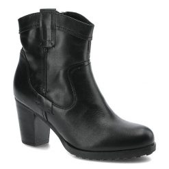 Czarne Botki Baldaccini Damskie Skórzane Buty. Czarne botki damskie Baldaccini, na wiosnę, ze skóry, klasyczne, bez obcasa, na słupku, bez zapięcia. Za 229.00 zł.