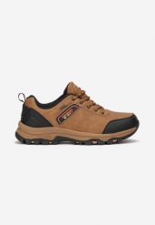 Brązowe Sznurowane Buty Sportowe Trekkingowe na Grubej Podeszwie z Protektorem Fotral. Brązowe trekkingi męskie Born2be, za kostkę. Za 169.99 zł.