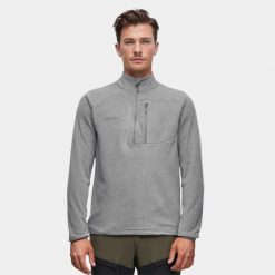 Bluza turystyczna polarowa męska Alpinus Kerkis 1/3 zamek. Szare bluzy męskie Alpinus, l, bez wzorów, z polaru, bez kaptura. Za 179.00 zł.